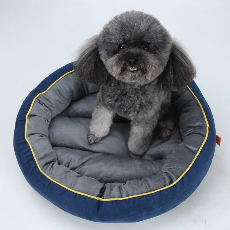 Pet подстилка для гнезда маленькая и средняя собака замша Круглый Питомник зима теплая кошка гнездо