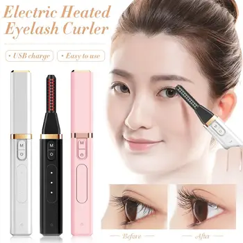 

Electric Heated Eyelash Curler Pen Portable USB Charging Natural Long-Lasting Eyelash Curling Tool Makeup Kit For Women