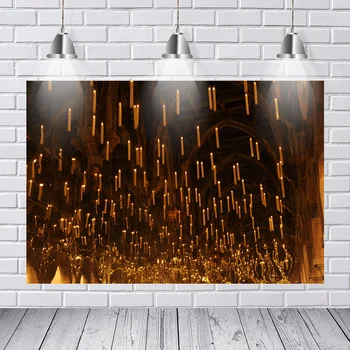 

Custom Harry Magic School Hogwarts Castle Dinner Backdrop Birthday Party Background for Potterl Background Photography