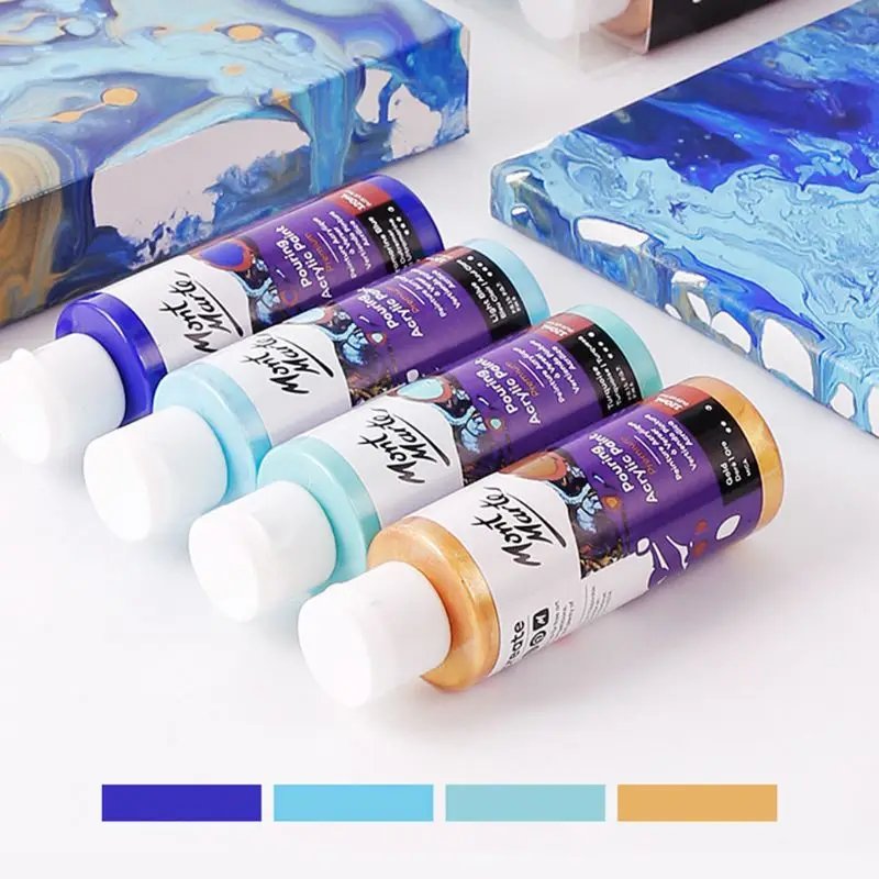

60ML colors kids drawing Pigment Acrylic Paint Set Pouring Medium Silicone Oil For Artist DIY Art Supplies Gifts