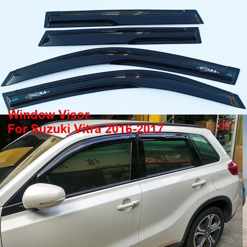 

4pcs Deflector-Cover Window Visor Shade Vent Wind Rain Deflector Guards For Suzuki Vitra 2016-2017