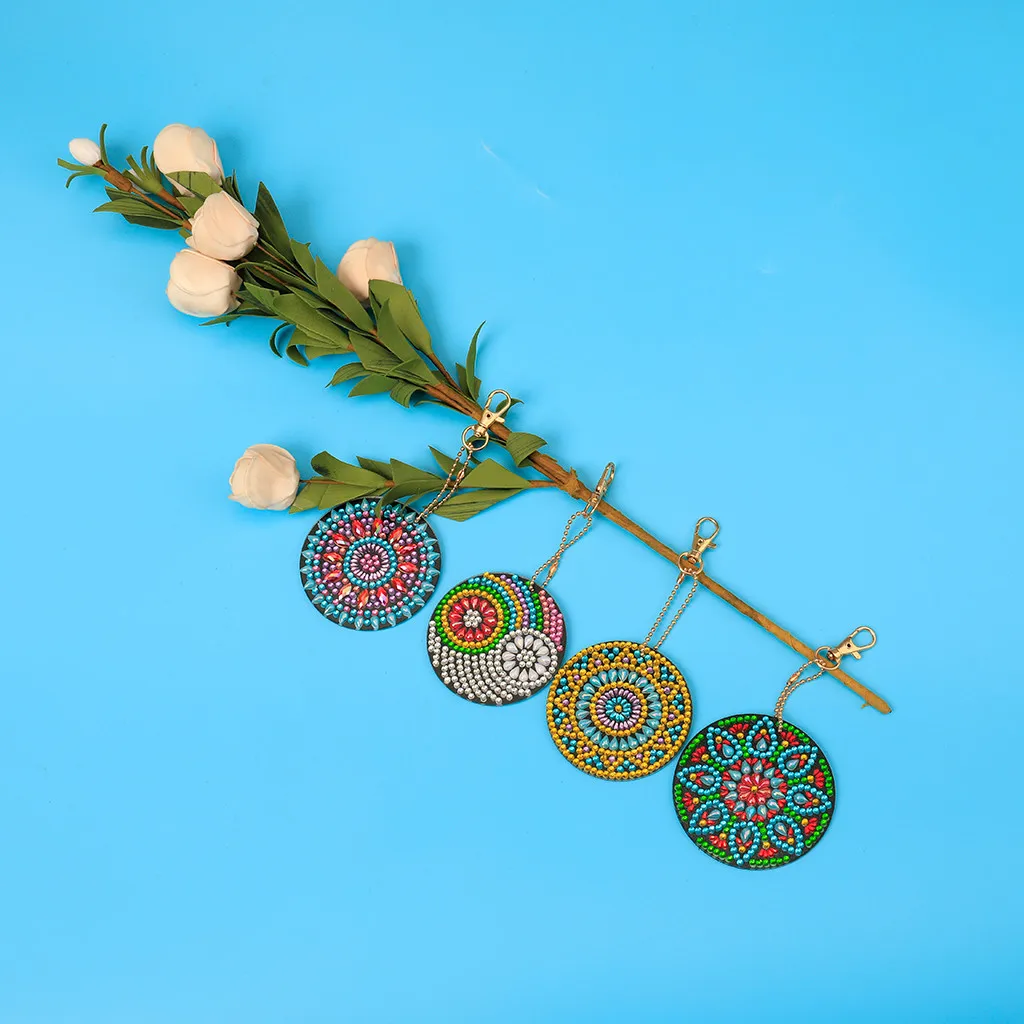 4 шт. DIY Алмазная картина брелок полная дрель аксессуары для телефона Curcle брелоки женская сумка подвеска брелок для ключей подарок подруге