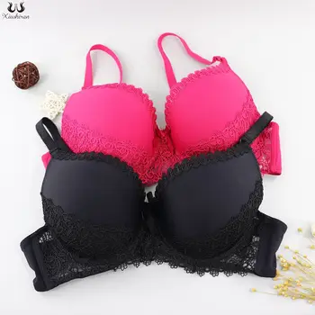 

Xiushiren Womens Plus Size Embroidered Bras Non Padded Underwired Big Size Brassiere Sexy Lingerie Underwear 38 40 42 44 46 48 D