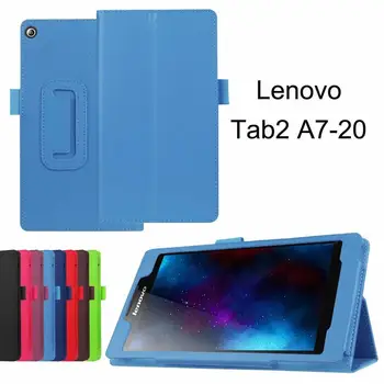 

A7-10F Tablet Case Lichee Pattern PU Flip Cover Case For Lenovo Tab 2 A7-20 7.0 Tablet Leather Case For Lenovo Tab 2 A7-10 glass