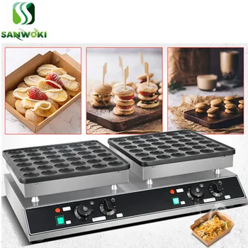 

Commercial 72 holes mini Waffle Maker machine Biscuits Dutch Poffertjes Grill Mini Pancake Baking Machine dorayaki baker pan
