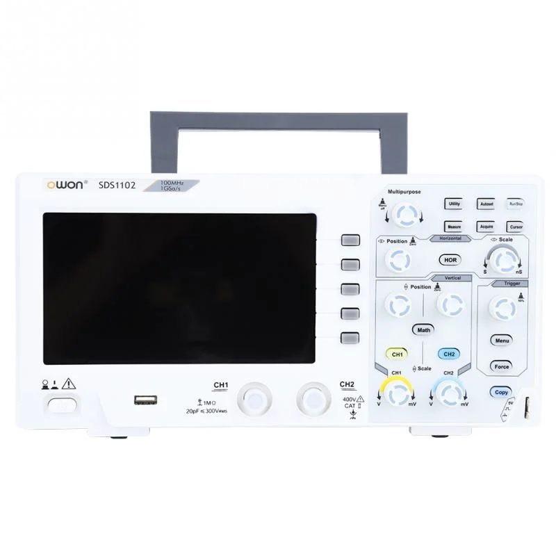 OWON SDS1102 осциллограф 2-канальный цифровой 100 МГц полоса пропускания 1GS/s