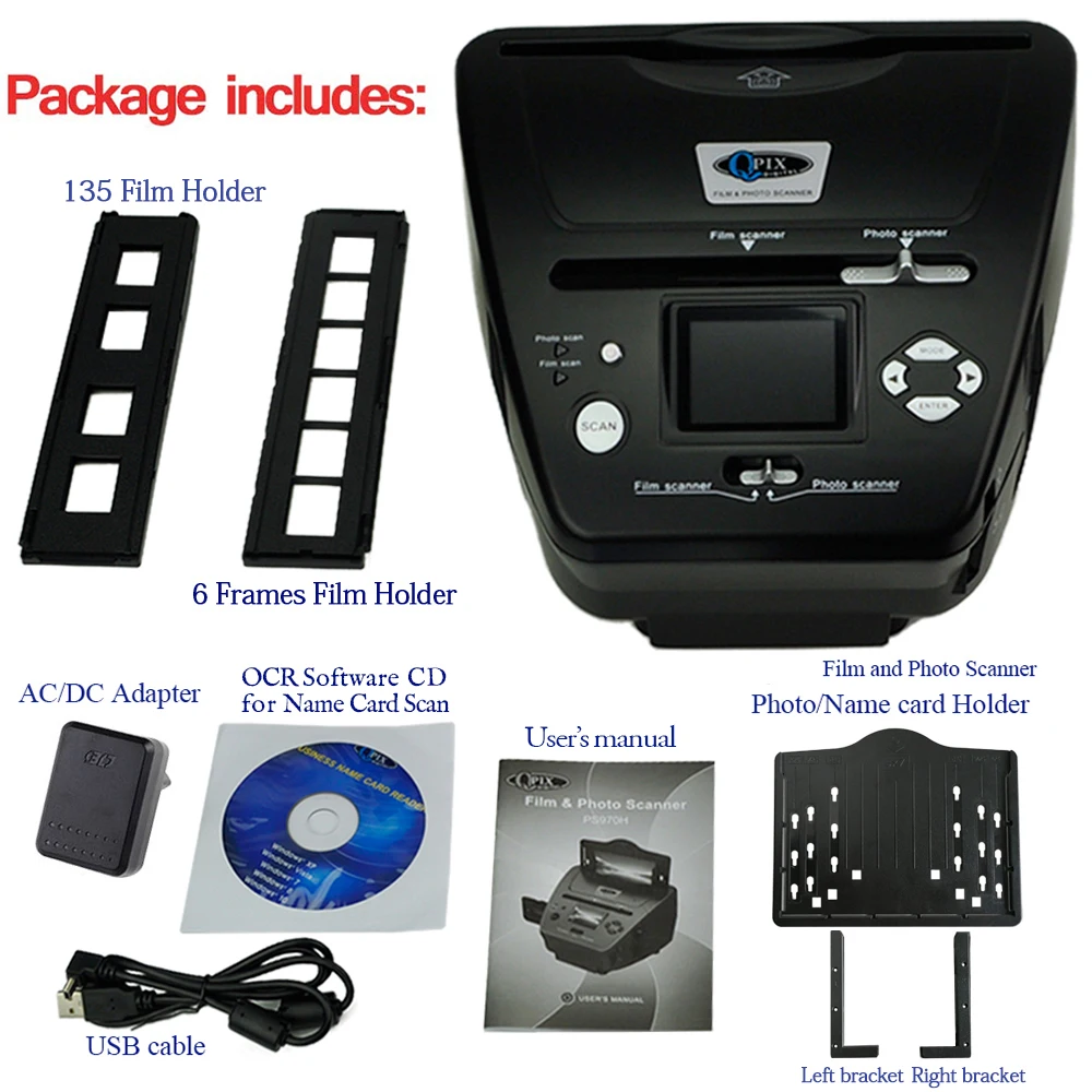 Digital Film & Photo Scanner 16mp Film Scanner 4 In 1