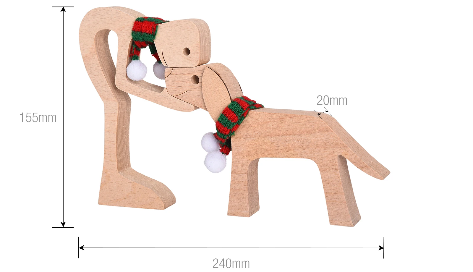 Pet Decorations Craft Wooden Dog Cat Doll Ornaments Carved Model Home Office Ornaments Creative Love Pets Dropshipping