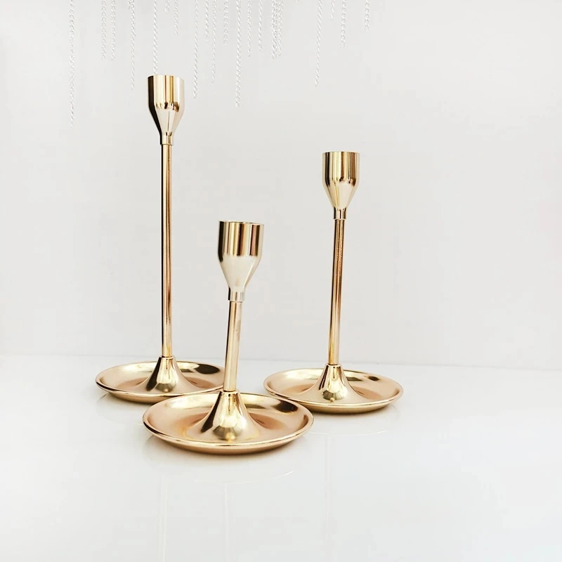 Peandim Metal Candle Holder Luxury Candlestick Europe Anniversary