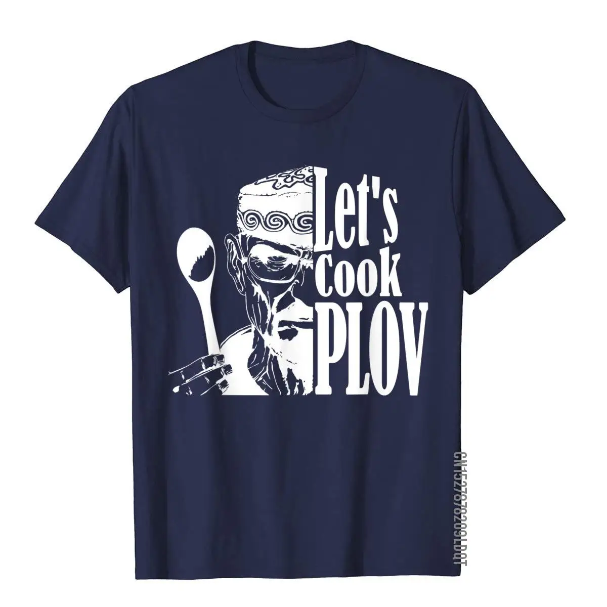 Let's Cook Plov T-shirt - Fun American Uzbek Stereotype Tee T-Shirt__B8630navy