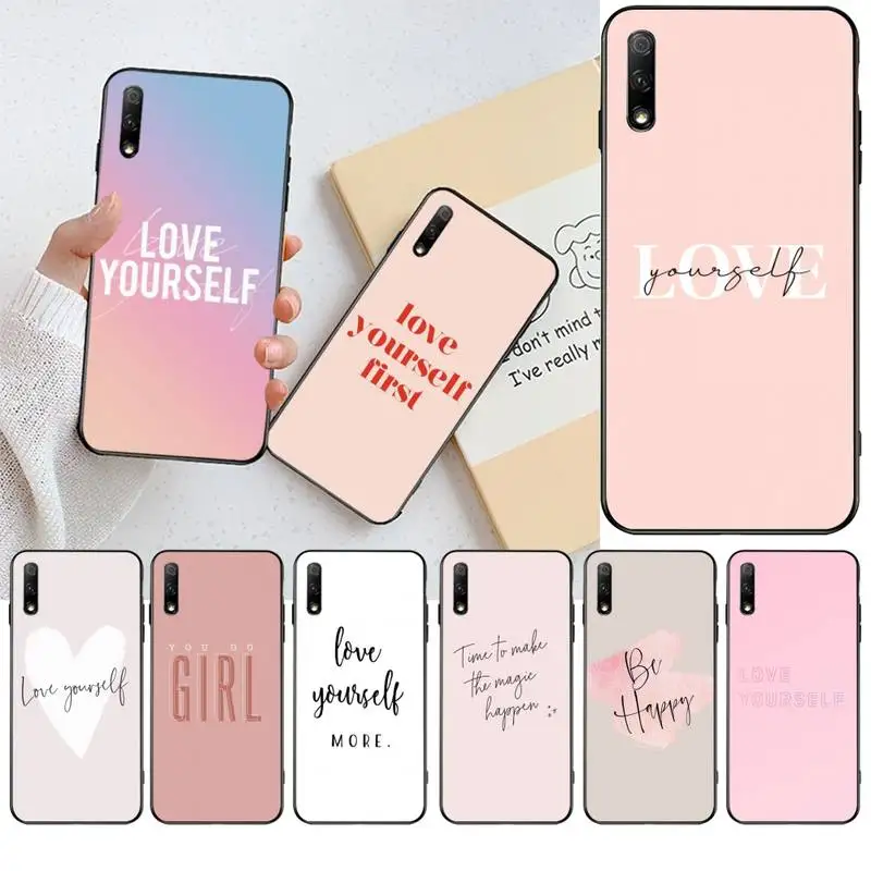 Чехол Love Yourself для Huawei Honor 30 20 10 9 8 8x 8c v30 Lite view pro|Бамперы| |