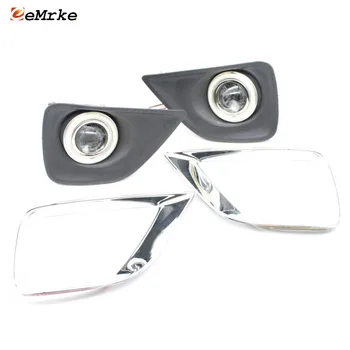 

eeMrke LED Daytime Running Lights for Toyota Reiz Mark X 2010 2011 2012 Fog Lights Lamp Assembly H11 55W Halogen Angel Eyes DRL
