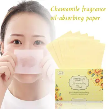 

100 Pcs Professional Tissue PaperFace Oil Absorbing Film Blotting Control Clean Paper Tool Cleansing Oil Pape O3N9
