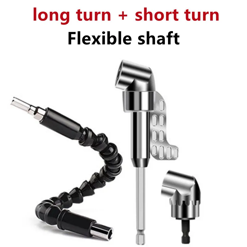 Electric Corner Device Combination Set Hexagon Handle Screwdriver Turning Tool Black Universal Soft Shaft Turner | Инструменты
