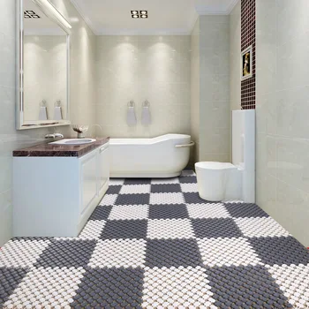 

6pcs/set Non-slip Bath Mats Bathroom Square PVC Bathmats for Home Kitchen Floor Mats Toilet Bathroom Carpet Shower Mat Bath Rug