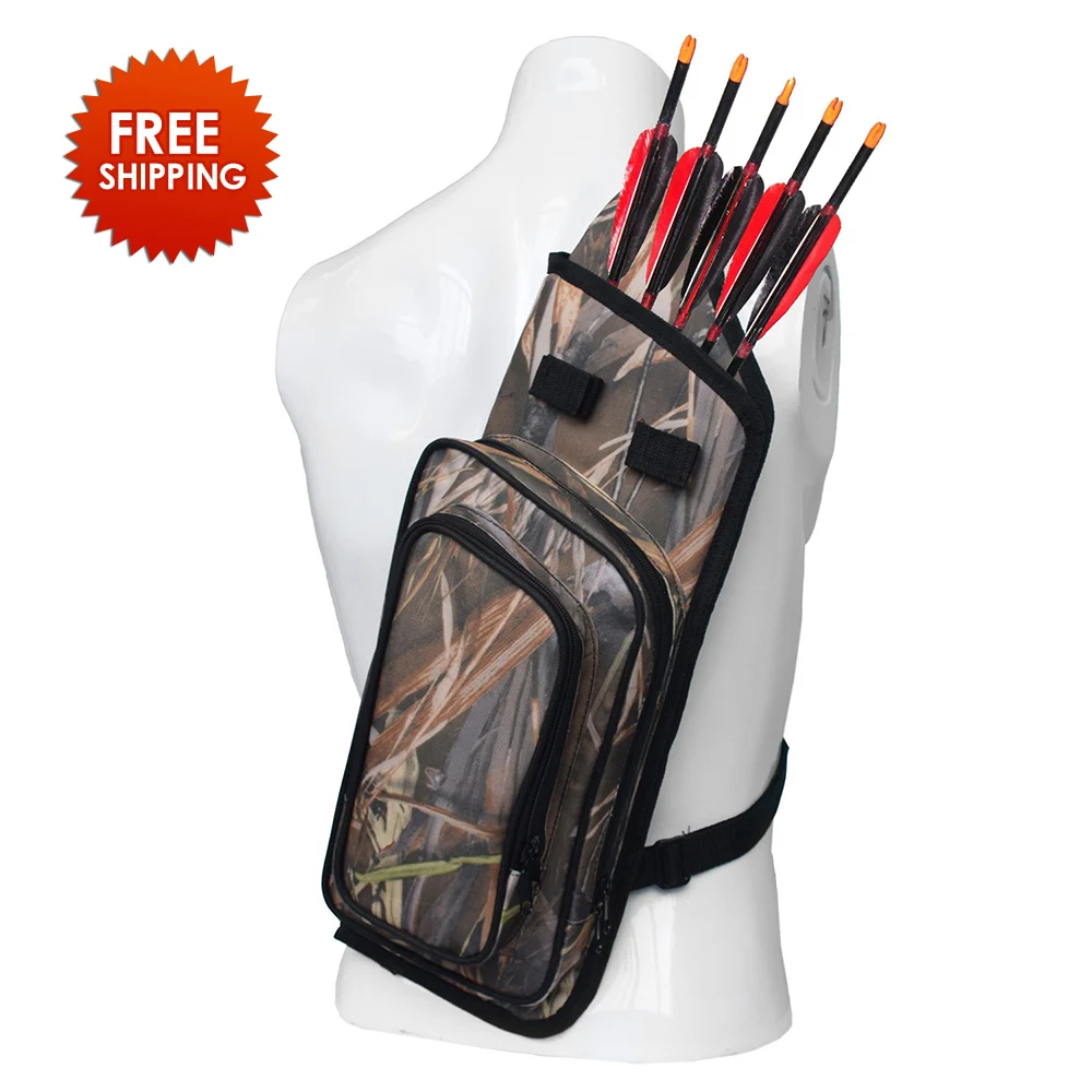 Arrow Quiver Adjustable Archery Bag Hunting Back Arrow Quiver Tube with
