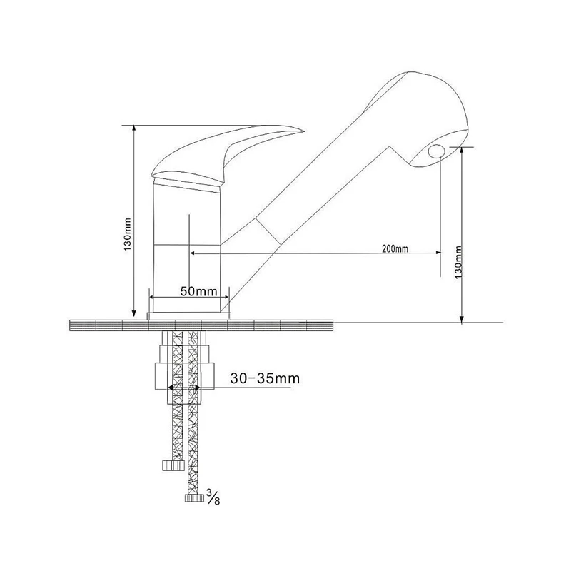 

FUNN-Kitchen Mixer Sink Hot And Cold Water Mixing Extendable Shower Mixer Silvery Metal