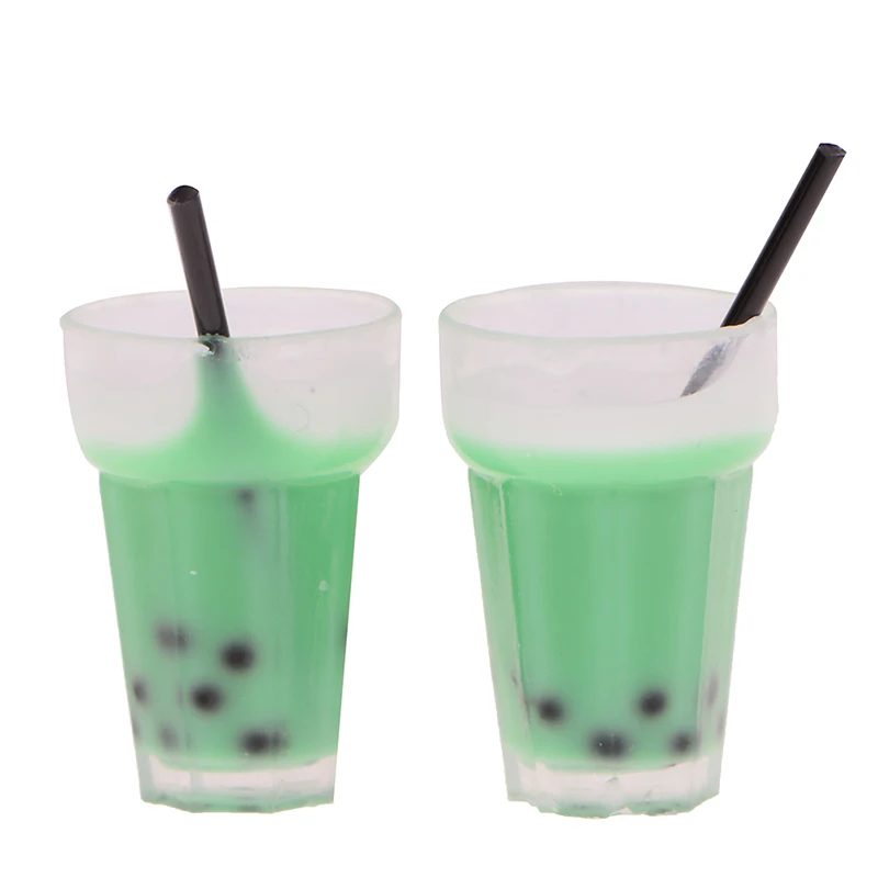 

2Pcs 1:12 Kitchen Room Food Mini Drink Tea Milk Cup For Doll DIY Miniature Dollhouse Coffee Cup Mini World Dolls Accessories