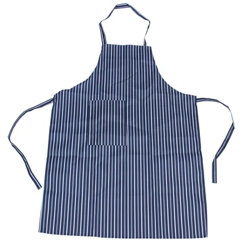 

Waterproof Bib Apron Nylon Blue And White Stripe Restaurant