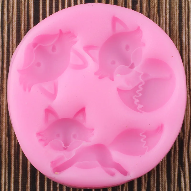 Голова лисы силиконовая форма животные помадка для кекса формы для украшения торта инструменты Конфеты полимер форма для шоколада формы для мастики