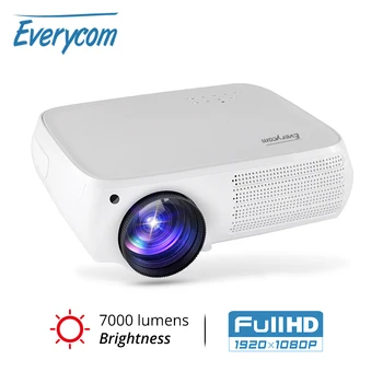 

Everycom W8s M8s Full HD 1080P Projector 7000 lumens Zoom HDMI VGA USB Cinema Proyector Beamer Home Theater Android 9.0 optional
