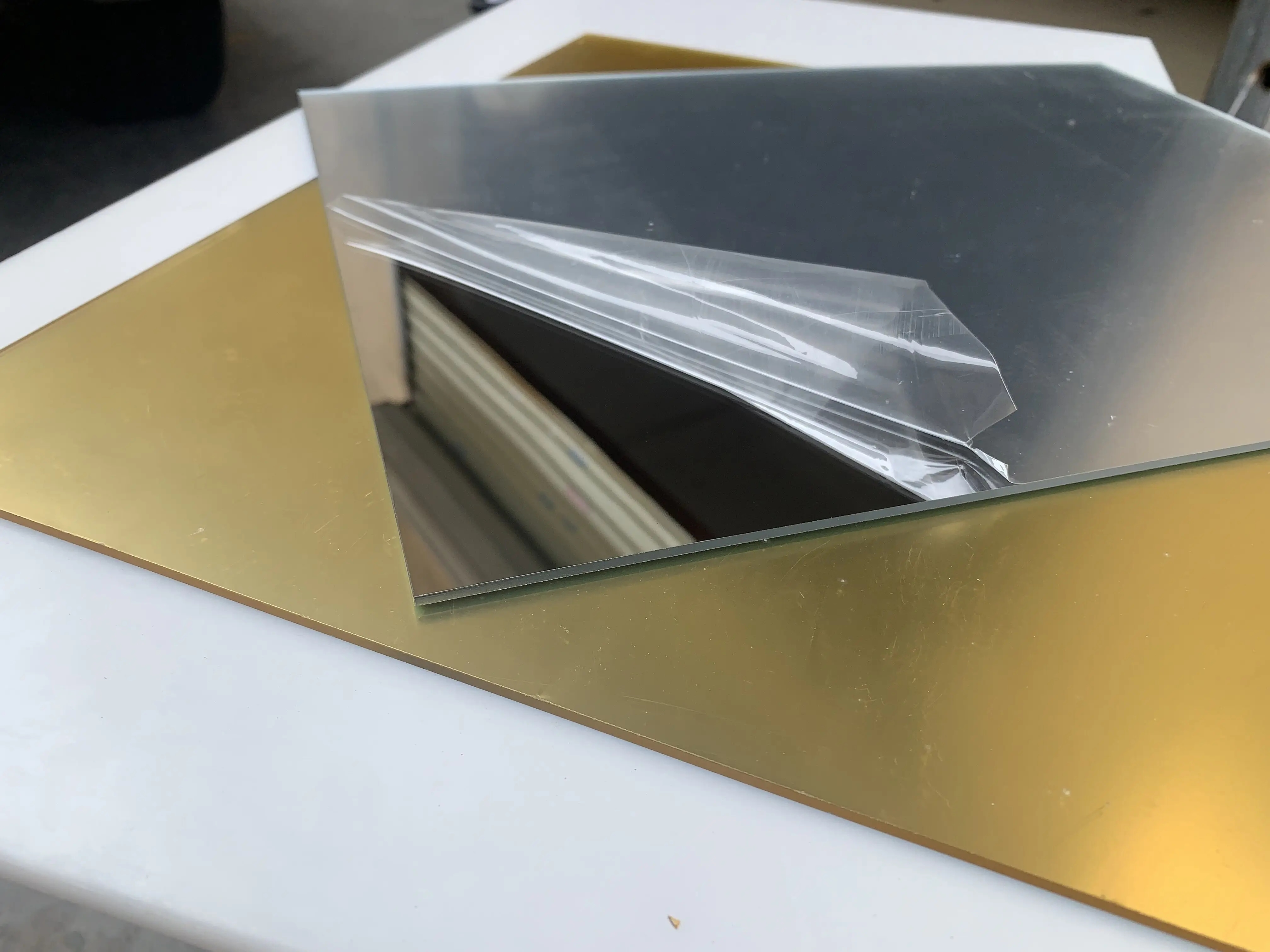 Acrylic Sheet - Mirror Gold - 1/8 inch thick - various sizes
