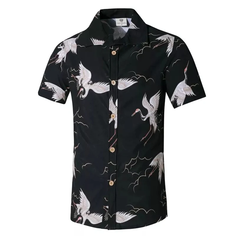 Tailor Pal Love Summer Hawaiian Style for Men seaside wading surfing Beach sports Shirt Printed Short Sleeve Leisure Loose