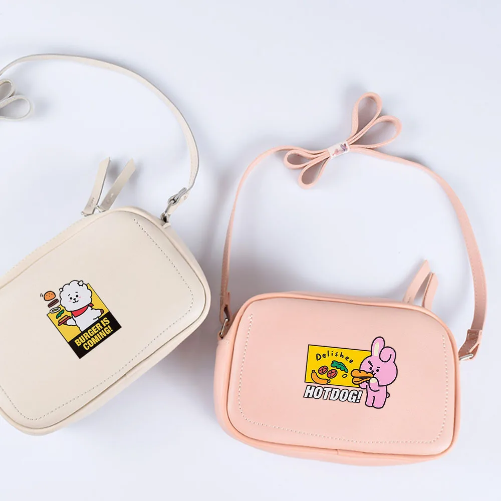 

HUGWISER Single Shoulder Oblique Satchel Korean Version Cute Little Square Bag 100 Students Women Creative Lovely Bag For Casual
