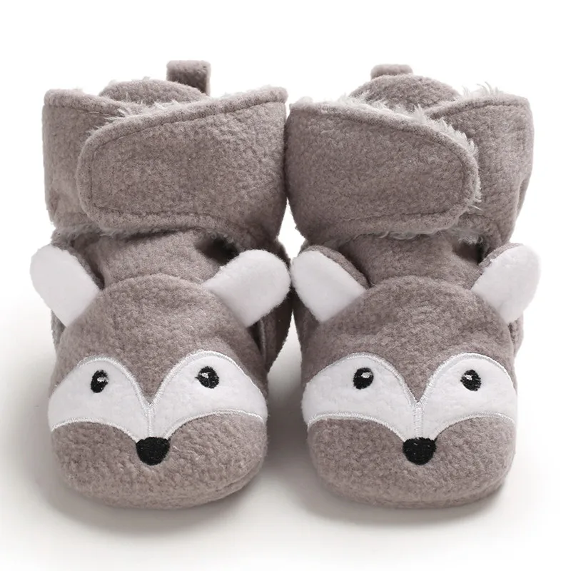 0-18 м; теплые зимние сапоги для новорожденных; нескользящая обувь для малышей с мягкой подошвой; обувь унисекс для малышей - Цвет: I