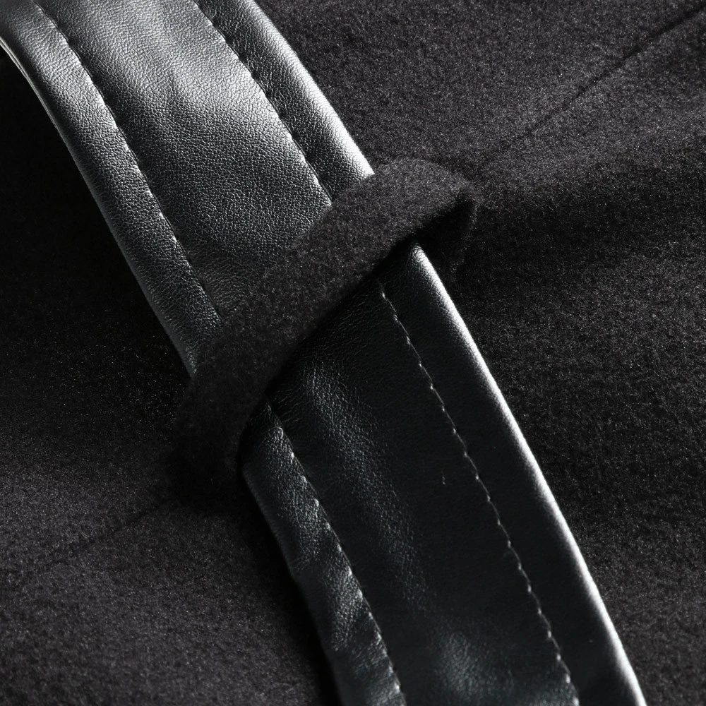 Jaycosin Winter Coats Women Autumn Fashion Zipper Leather Patchwork Sexy V Neck  Solid Casual Slim Overcoats Female Outer