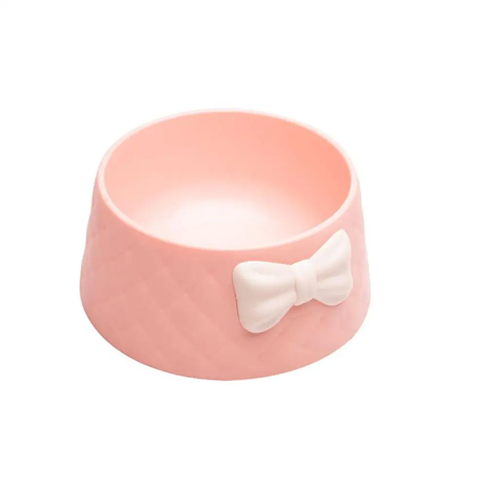 DishyKooker милые кормушки для домашних животных Bowknot Алмазный Узор герметичная миска для собак и кошек - Цвет: Cute pink