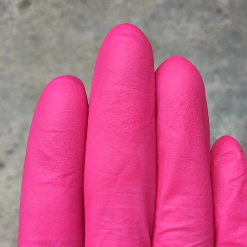 50 пар/партия износостойкие Прочные нитриловые одноразовые перчатки пищевые медицинские тестирование хозяйственные перчатки для уборки антистатические Glo