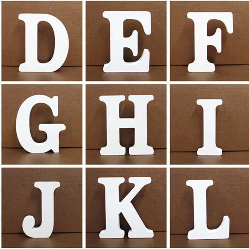 White Wooden Alphabet Letter for Personalized DIY Art and Home Decor, 10cm