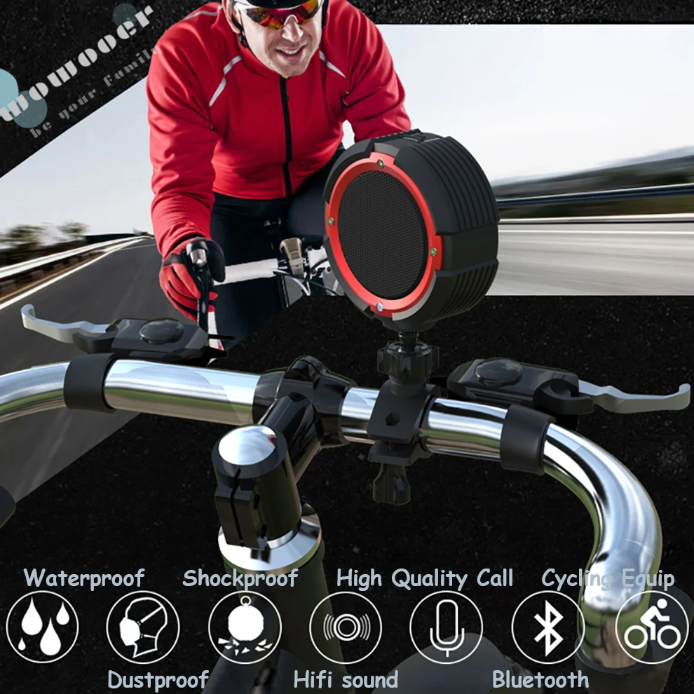 

Mountain Bike Wireless Speaker Enhanced Bass motorcycle riding Portable Bluetooth Sound system Splash Proof Shockproof Dustproof