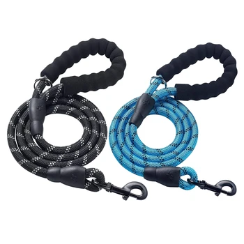 

2 Pack 5 FT Heavy Duty Dog Leash with Comfortable Padded Handle Reflective Dog Leashes for Medium Large Dogs