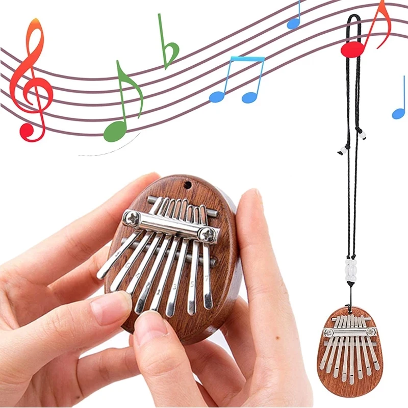 8 Key Mini Kalimba Thumb Piano High Quality Wood Exquisite Finger Thumb Piano Marimba Musical Instrument Accessory New Year Gift