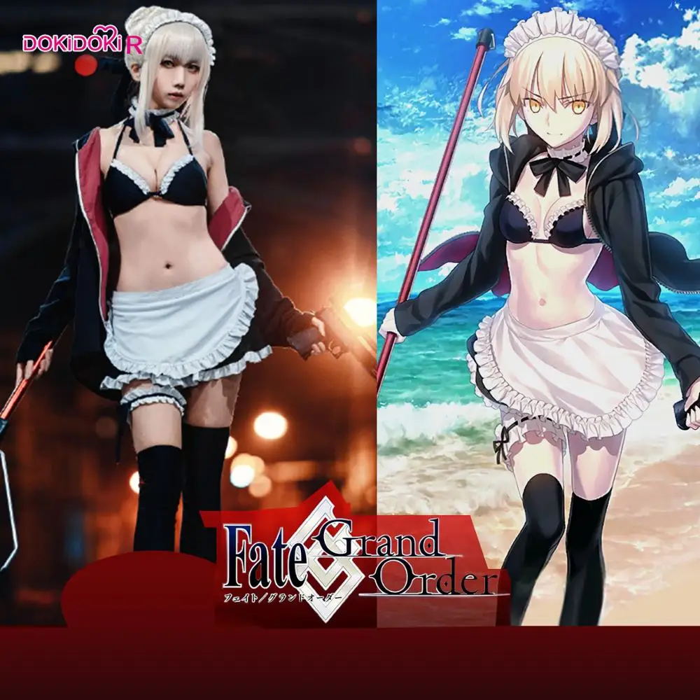 DokiDoki-R Fate/stay night Arutoria Pendoragon Saber косплей костюм Аниме игра Fate сабля для косплея