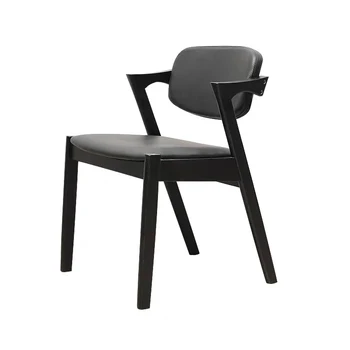

Nordic simple solid wood dining chair Z-shaped Japanese-style fabric computer coffee leisure