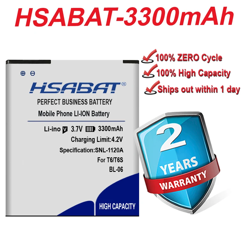 Аккумулятор HSABAT 3300 мАч Φ BL 06 для THL T6s T6 Pro T6C батареи DEXP S Ixion ES2 5 &quotDEXP ES 2 5&quot |