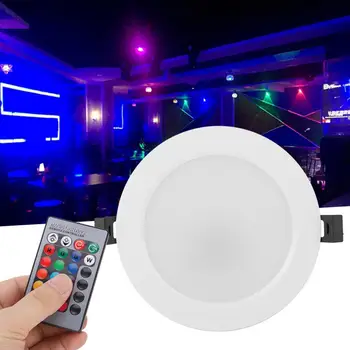 

AC 85-265V 10W LED Ceiling Light RGB+CW OR RGB+WW Color Changeable Recessed Lamp With Remote Control For Living room Bar Use