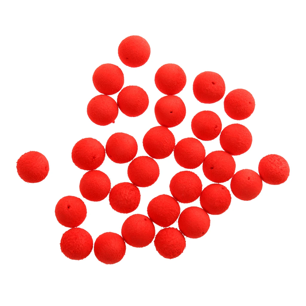 30pcs 10mm EVA Pop Up Boilies Fishing Floating Ball Beads Lures Artificial Baits Lightweight and Non-poisonous