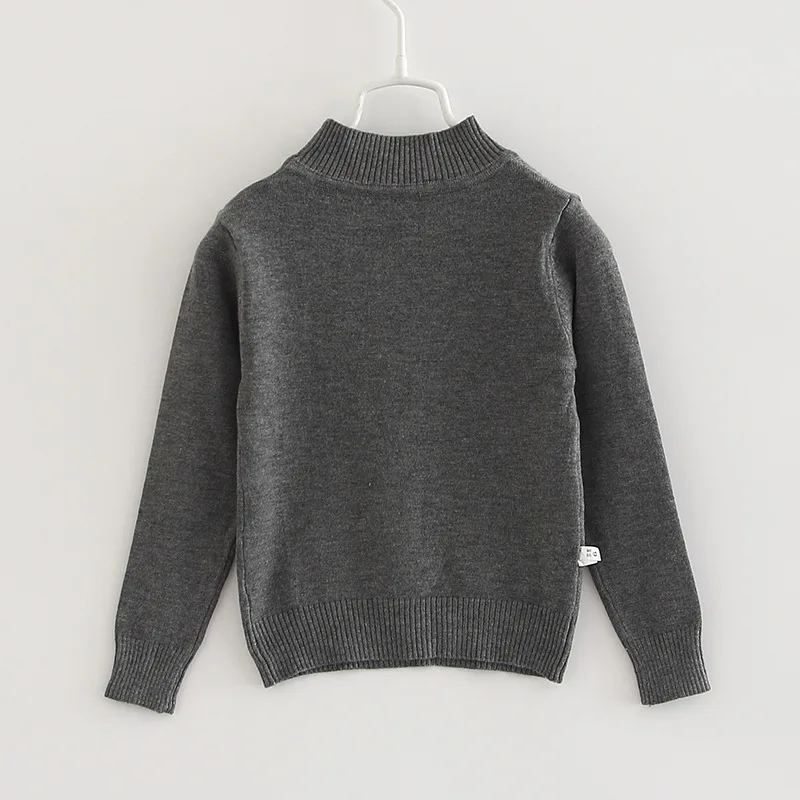 Коллекция года, весенне-осенний Детский свитер пуловер с воротником-черепашкой для мальчиков и девочек одежда для маленьких девочек 1, 2, 3, 4, 5, 6, 7 лет, 195001
