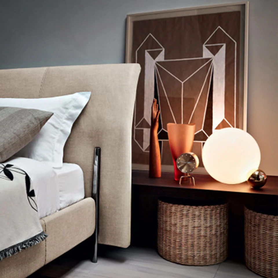 Скандинавский Креативный светодиодный стеклянный шар, Настольные светильники, освещение, декор в помещении, лампа для гостиной, спальня кабинет прикроватный светильник