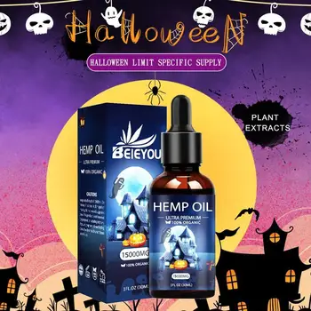 

Halloween 30ML 100% Natural 10000/15000 mg HEMP OIL Extract from Hemp flower Seeds Eith CBD Inside Effective For Relief Pain