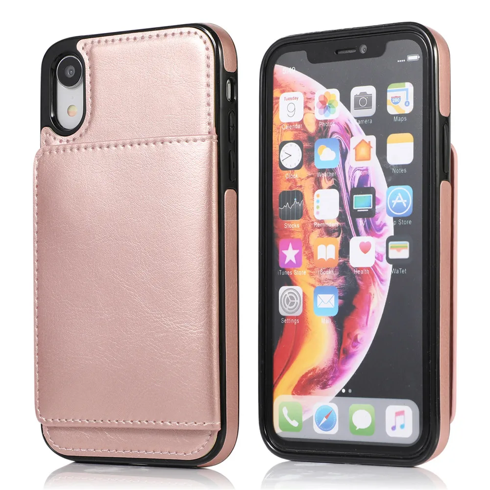 Чехол-кошелек для Iphone 11 pro Xs Max Xr 7 8 6 6s X Plus 5 5S Se держатель для кредитных карт Роскошный Кожаный противоударный чехол