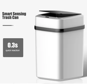 

10L Smart Waste Bins Sensing Trash Can Quick Reaction Induction Distance Within 30cm Automatic Sensor Dustbin Kitchen Garbage