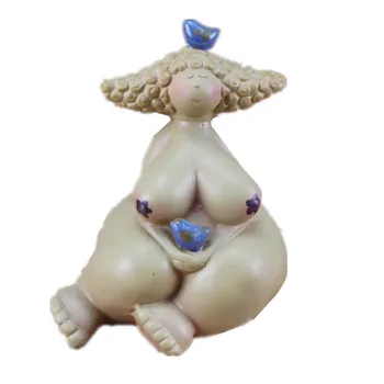 

High Temperature Kiln Ceramics Blessing Angel Obese Girl Sculpture Dull Polish Do Old Art&Craft Home Decorations X3449