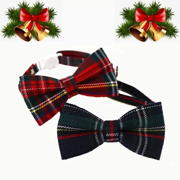 

Chirstmas Things for Cats Collar with Bow Tie Safety Collars for Cats Chihuahua Katten Collar Para Perro Goods for Pets Kedi