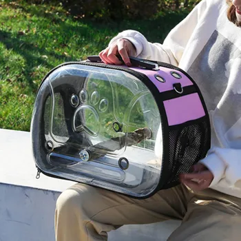 

Birds Cage for A Parrot Foldable Parrots Cage Bird Small Bag Carrying for Birds Pet Transport Travel Handbag Pet Accessories