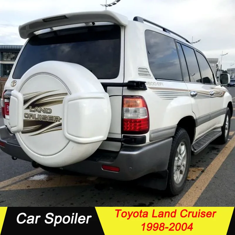 Для toyota land cruiser 1998 1999 2000 2001 2002 2003 2004 спойлер с светильник, Высококачественный ABS спойлер из материала